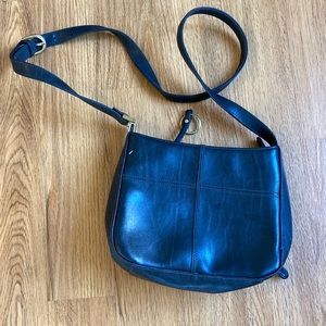 Black leather purse